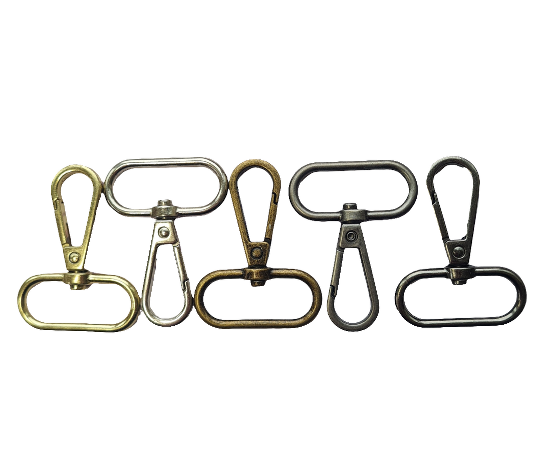 2 x metal snap hooks fastener swivel clips for bag making. 13/25/32/38 mm.