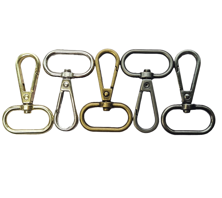 2 x metal snap hooks fastener swivel clips for bag making. 13/25/32/38 mm.