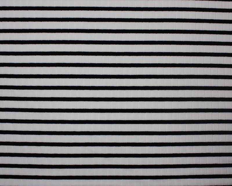 Wide Stripe black/red and white ribbed jersey knit dress T-shirt fabric.