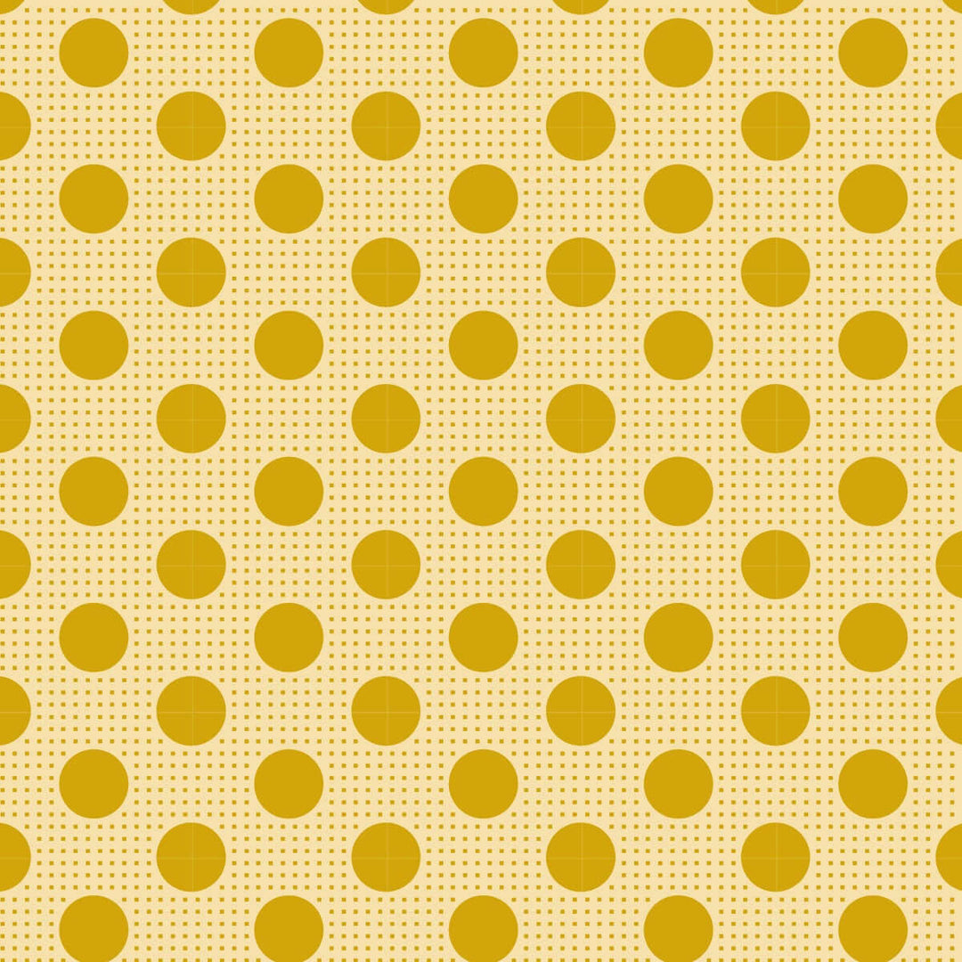 Permanent Medium Dots by the Fat quarter - yellow polkadots by Tilda. Cotton Quilting fabric