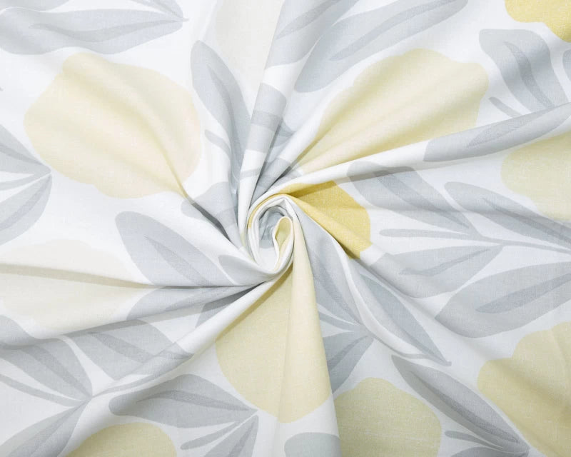 Laura Ashley Heacham Stripe and Serena Sunshine Cotton Canvas per 1/2m