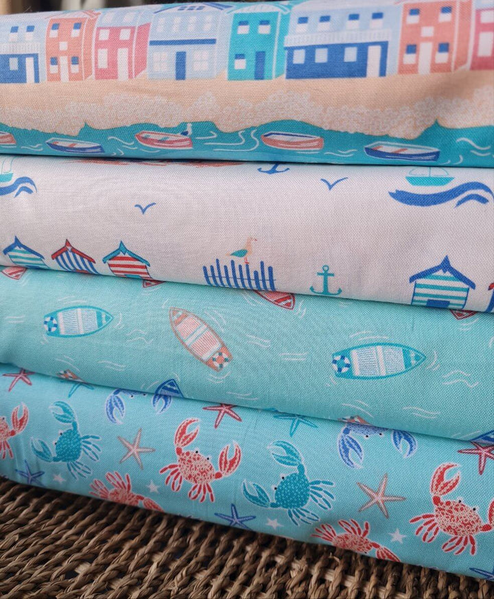 By the Coast: nautical seaside quilting cotton fabric x half metre