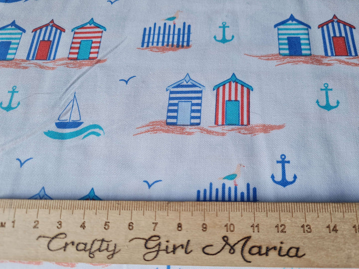 By the Coast: nautical seaside quilting cotton fabric x half metre