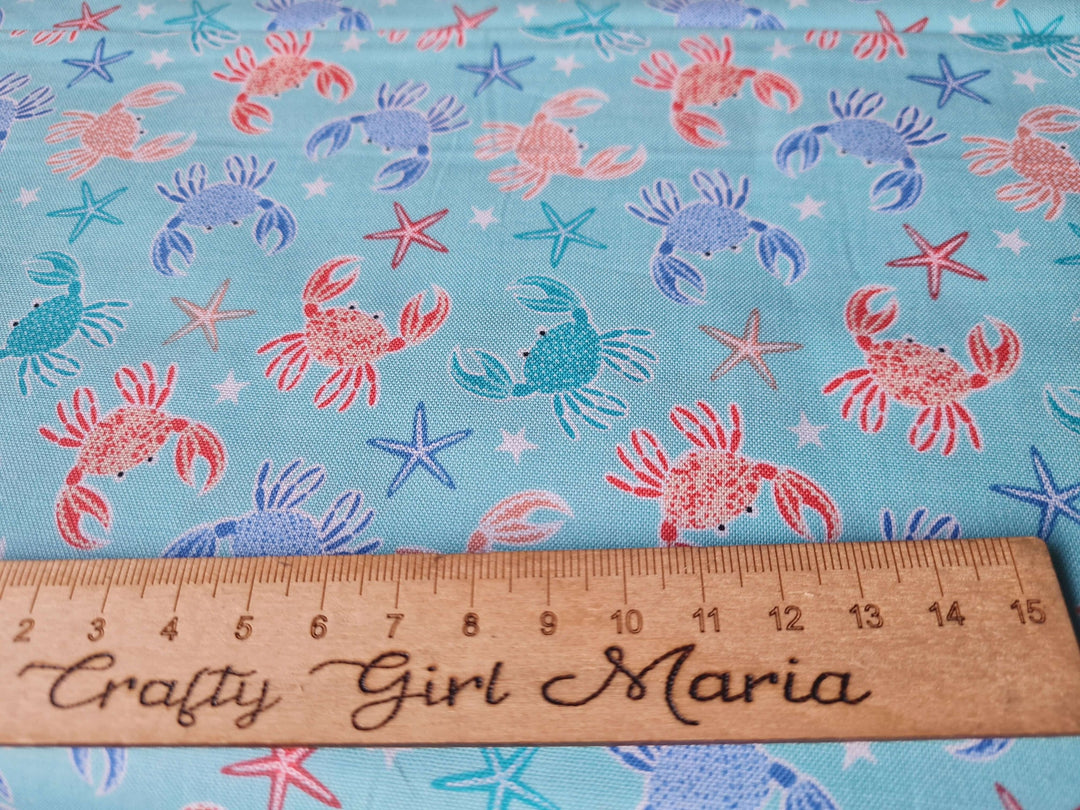 By the Coast: nautical seaside quilting cotton fabric x half metre