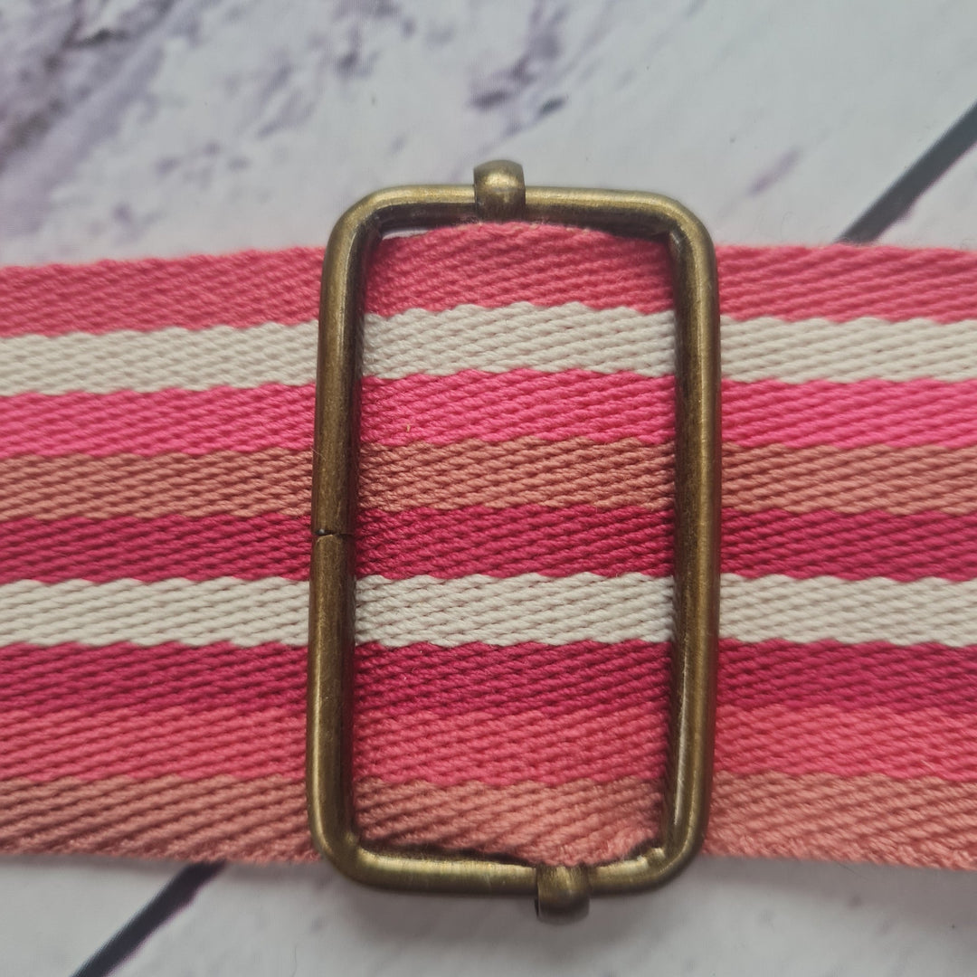 Webbing Double-Sided Stripes: 40mm wide bag strapping. Various colours. Per metre.