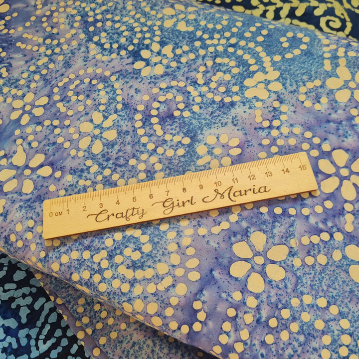 Indigo Blue Batiks - Cotton woven, hand printed/dyed per 1/2m