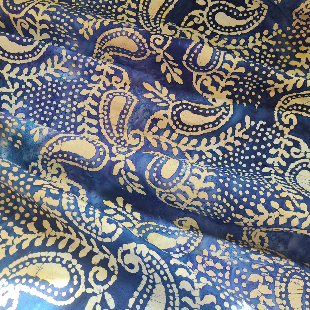 Indigo Blue Batiks - Cotton woven, hand printed/dyed per 1/2m
