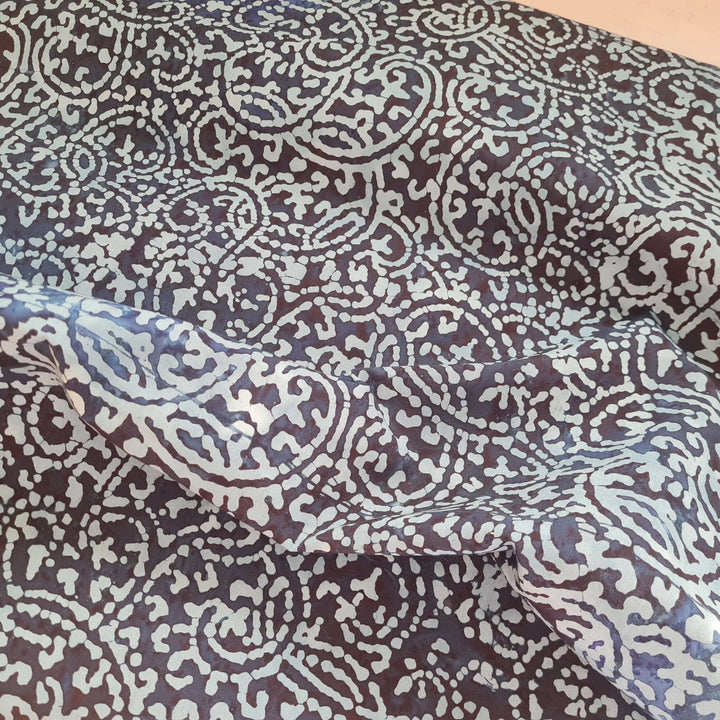 Indigo Blue Batiks - Cotton woven, hand printed/dyed per 1/2m