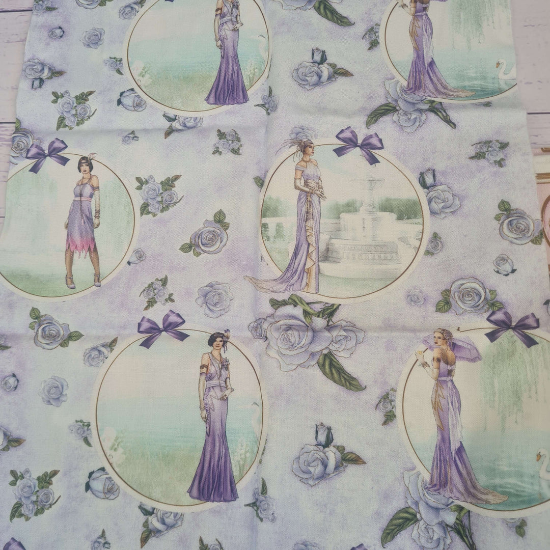 Art Deco 5 Pk Fat Quarter bundle by Debbie Moore. Organic Cotton fabric