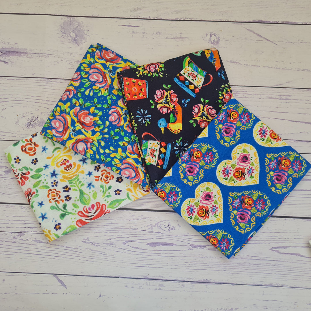Bohemian Waters by Debbie Shore - Organic Cotton Fat Quarter Bundle quilting 100% Cotton Fabrics.