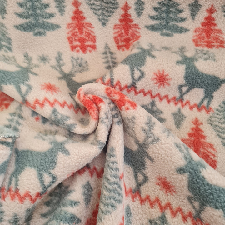 Christmas Fairisle Bubs Polar Fleece Soft Fabric, 148cm wide. Sold per 1/2m