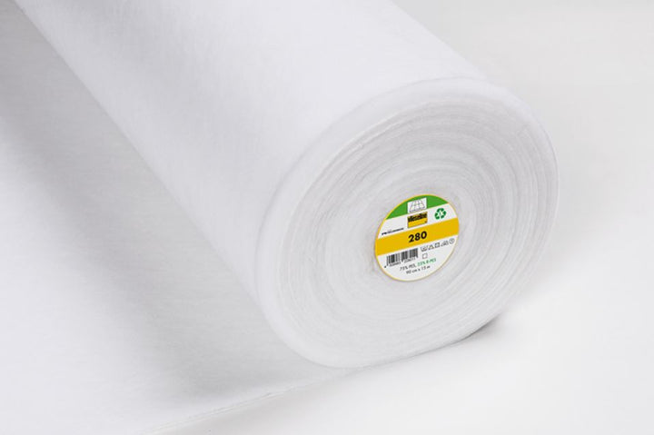 Vlieseline Vilene 280 White Medium Loft Sew in Fleece Batting Wadding, lightweight. 90 cm wide.