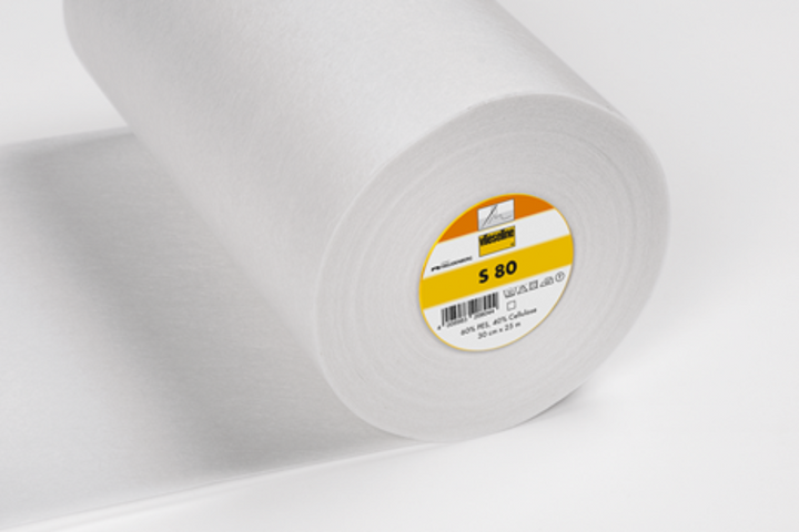 Firm Heavy Weight sew in craft/waistband/pelmet Interfacing White S80-10 : Vilene/Vlieseline  30 cm x half metre.