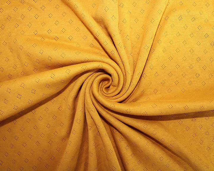Fine 100% cotton jersey knit with Diamond openwork/ Pointelle fabric per 1/2m