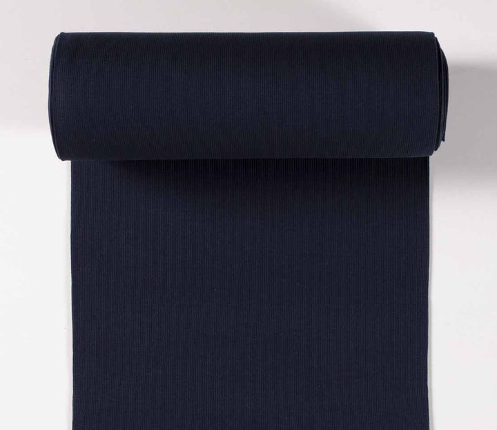 Tubular jersey ribbing knit cotton Oeko-Tex fabric. Ribbed cuffing, waistbands sold per 1/2m