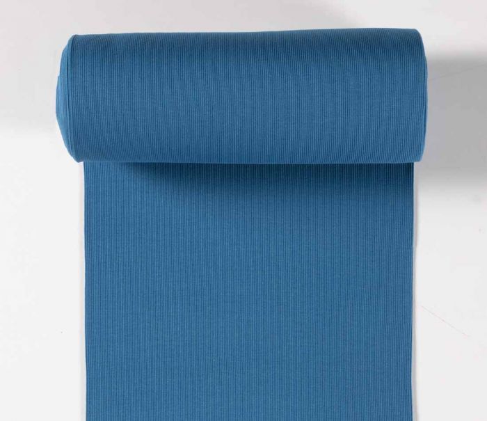 Tubular jersey ribbing knit cotton Oeko-Tex fabric. Ribbed cuffing, waistbands sold per 1/2m