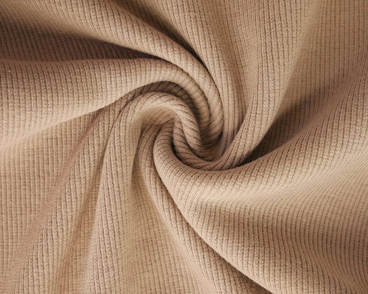 Tubular jersey ribbing knit cotton Oeko-Tex fabric. Ribbed cuffing, waistbands x 1/2m