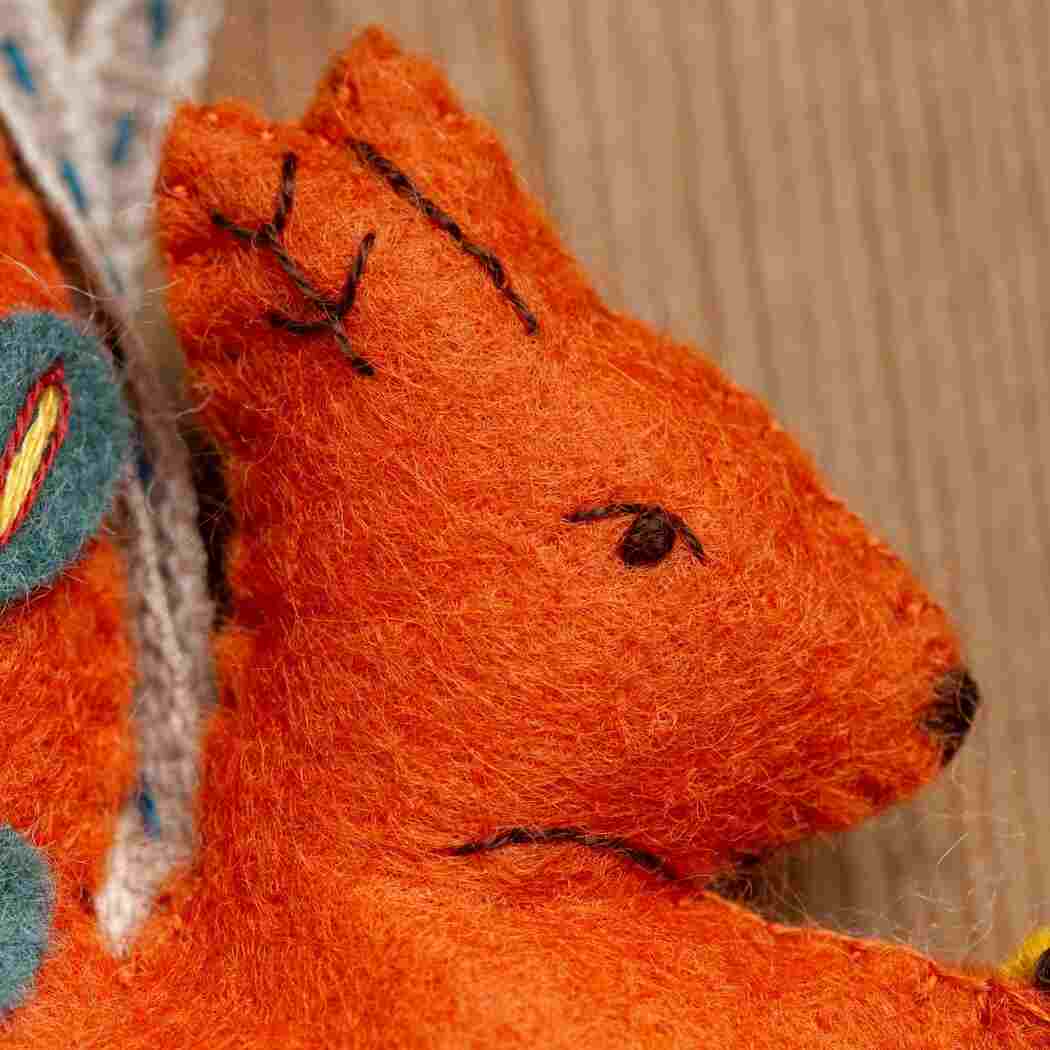 Corinne Lapierre, UK - Felt Mini Craft Kit Hanging decoration Folk Squirrel