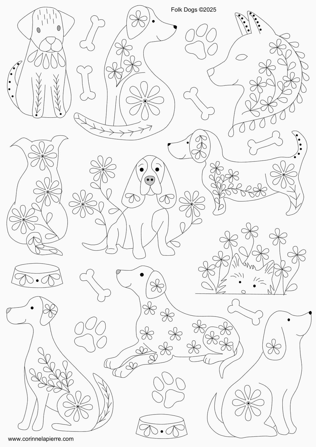 Corinne Lapierre UK Stick and Stitch Embroidery: Dogs, Cats, Birds, Flowers