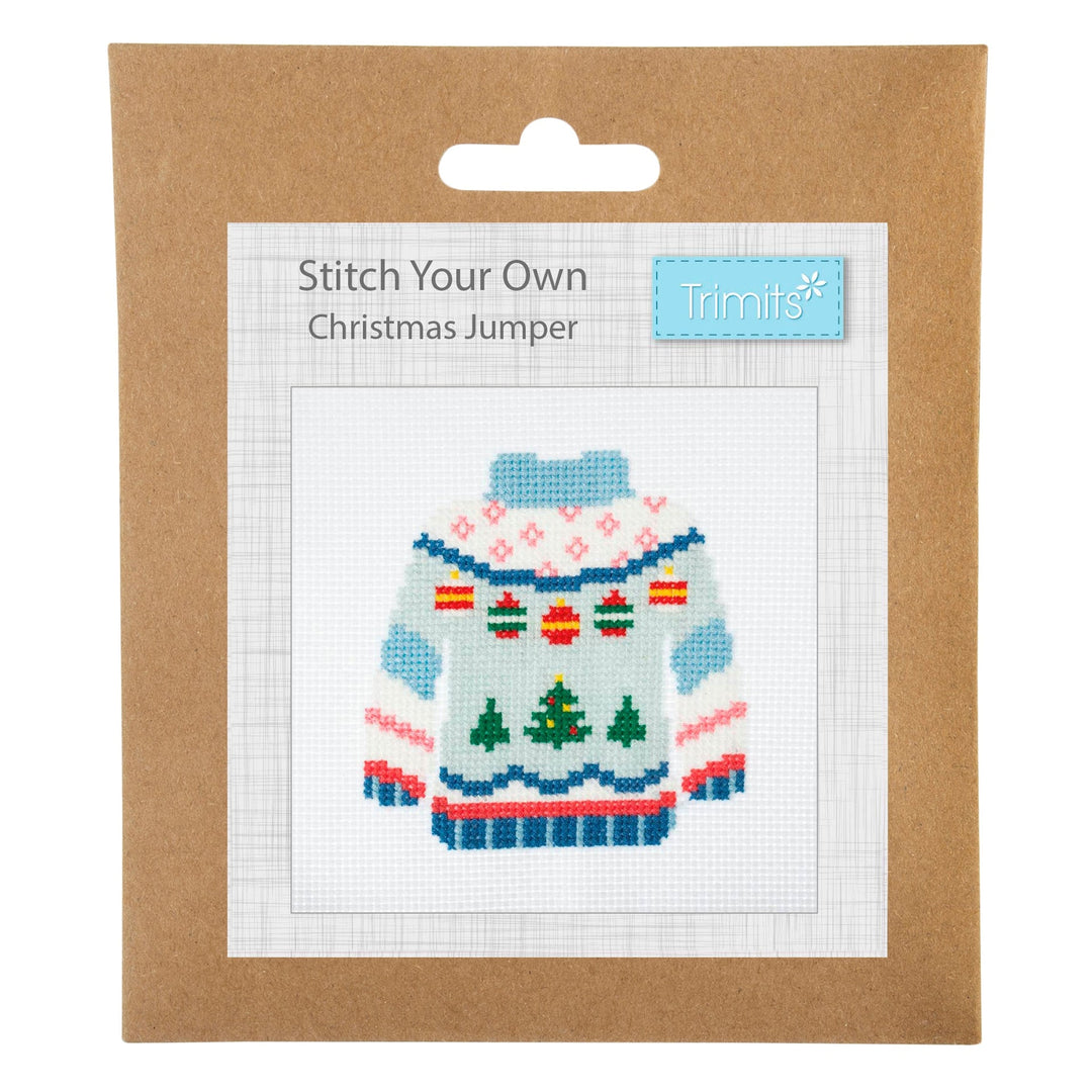 Mini Counted Cross Stitch Kit - Christmas Jumper