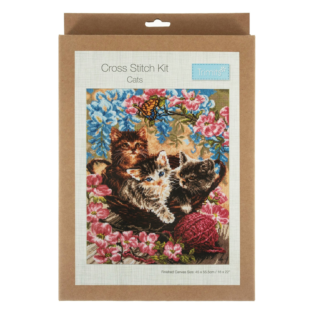Extra Large Counted Cross Stitch Kit - Cats