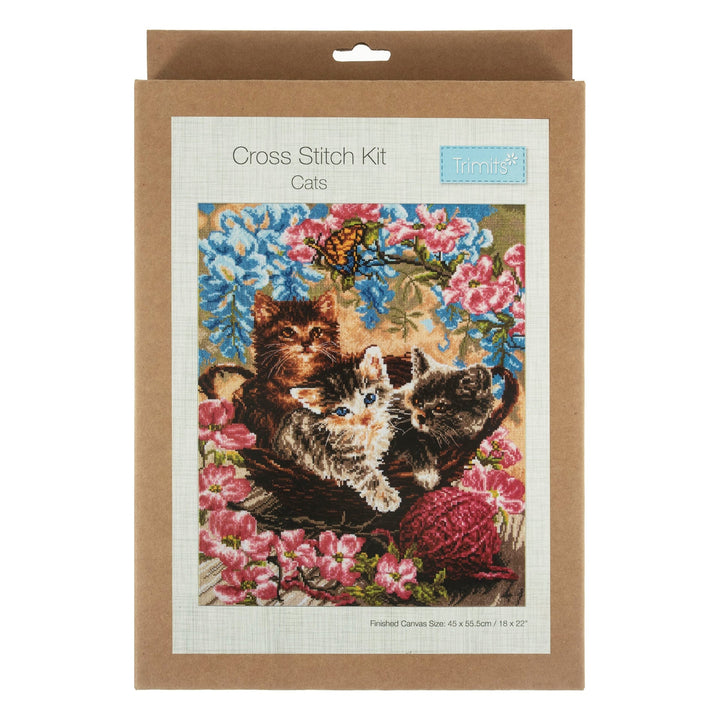 Extra Large Counted Cross Stitch Kit - Cats