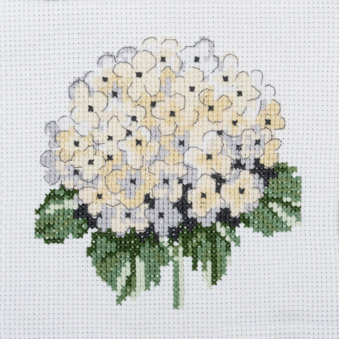 Mini Counted Cross Stitch Kit - Hydrangea