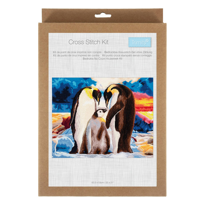 Extra Large Counted Cross Stitch Kit - Penguins