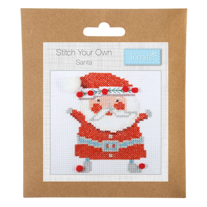 Mini Counted Cross Stitch Kit - Christmas Santa
