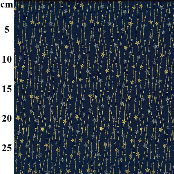 Scandi Metallic Christmas cotton Fabrics by John Louden per 1/2M