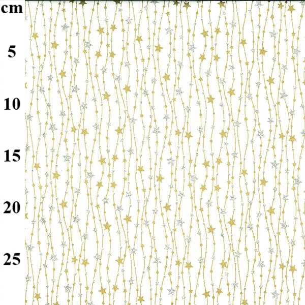 Scandi Metallic Christmas cotton Fabrics by John Louden per 1/2M
