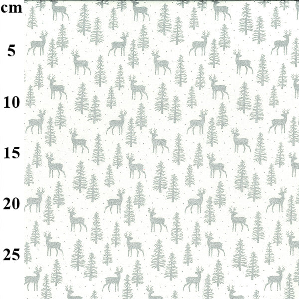 Scandi Metallic Christmas cotton Fabrics by John Louden per 1/2M