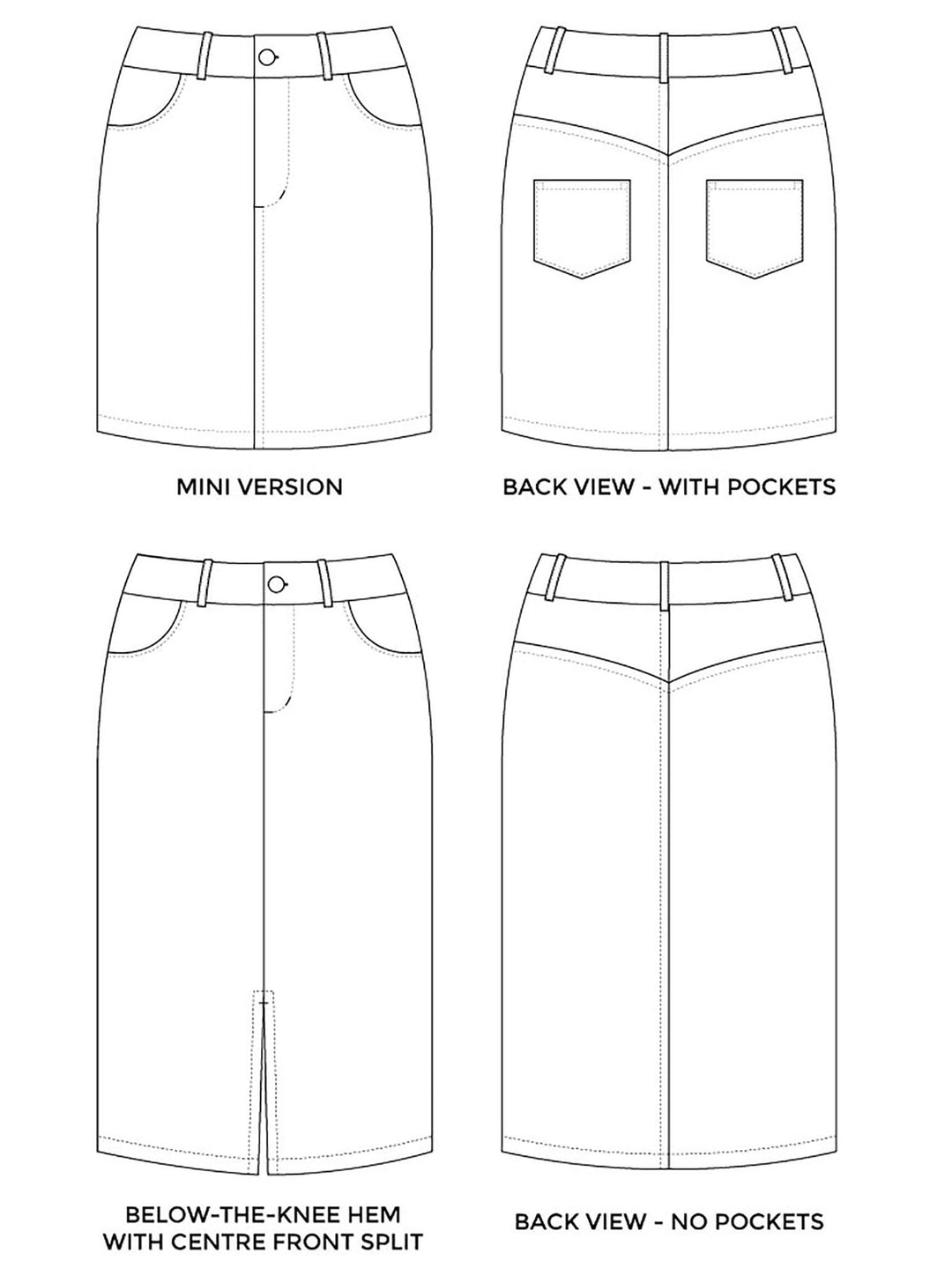 Tilly and the Buttons Ness sewing pattern. Easy casual skirt pattern.