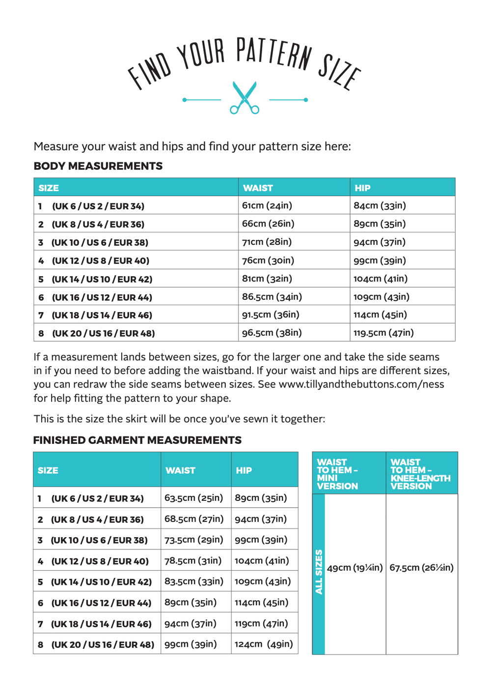 Tilly and the Buttons Ness sewing pattern. Easy casual skirt pattern.