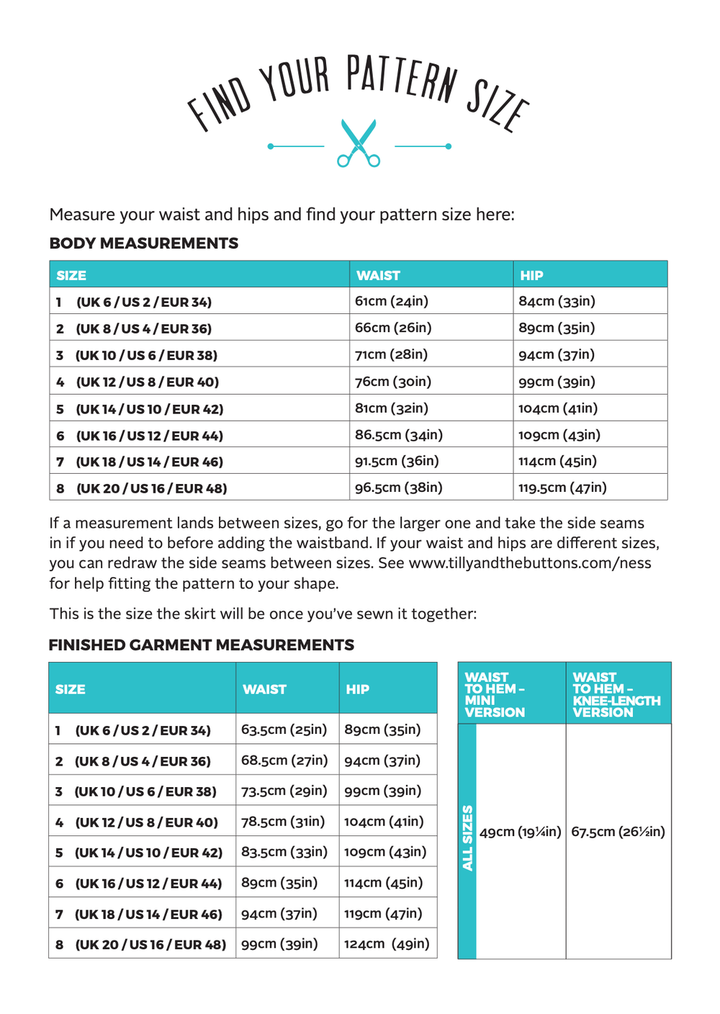 Tilly and the Buttons Ness sewing pattern. Easy casual skirt pattern.