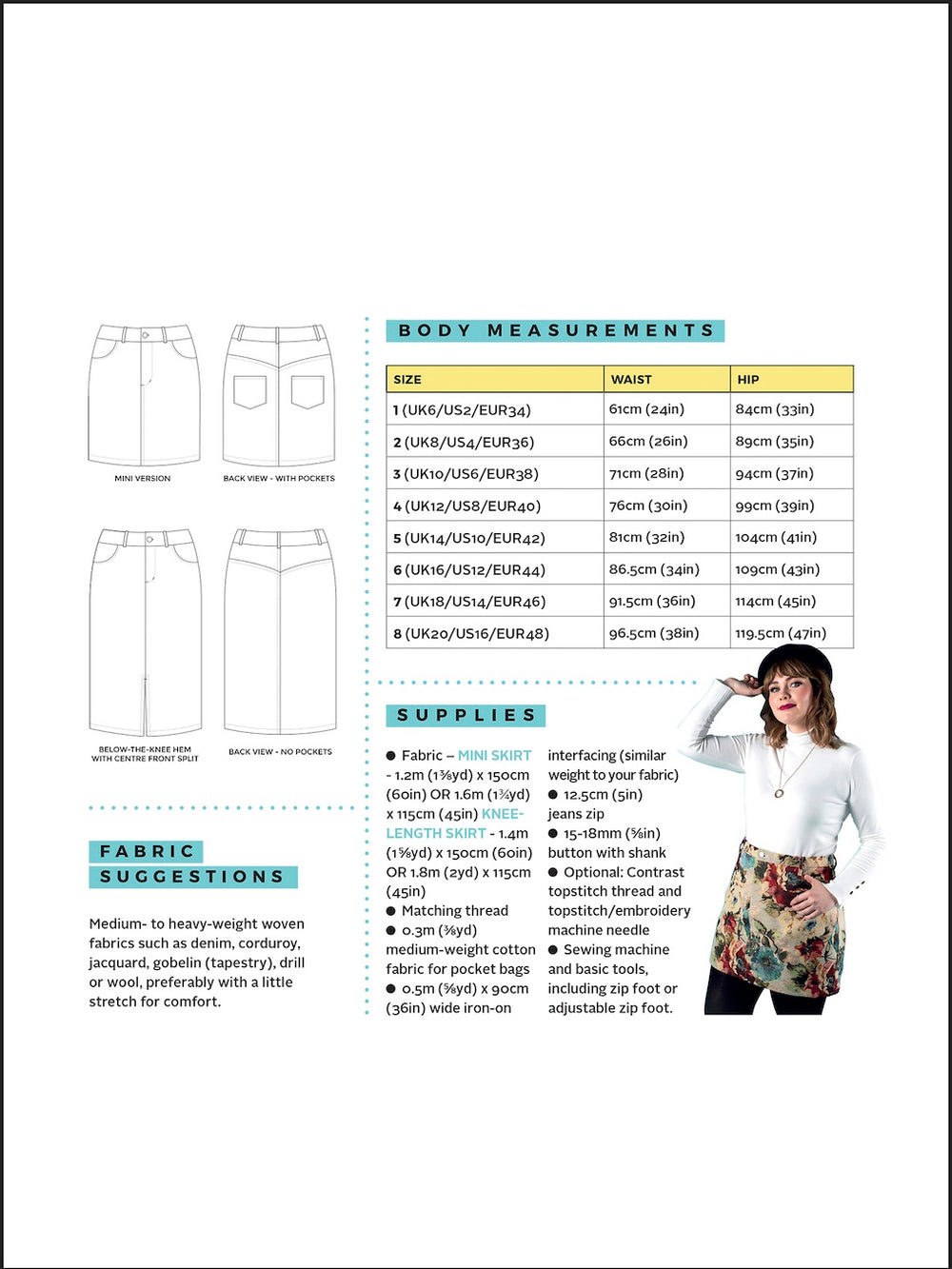 Tilly and the Buttons Ness sewing pattern. Easy casual skirt pattern.