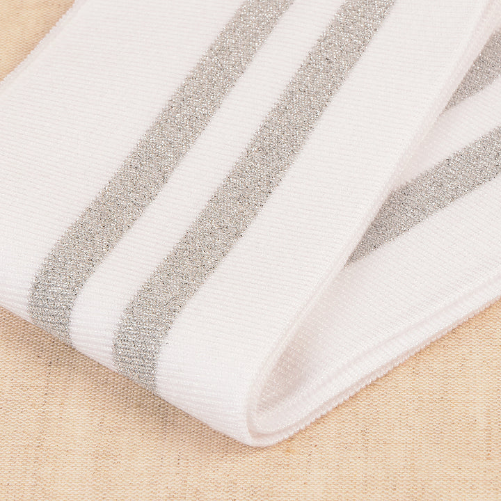 Double Stripe Cuffing By Stephanoise. Cotton Knit Fabric: cuffs and waistbands.