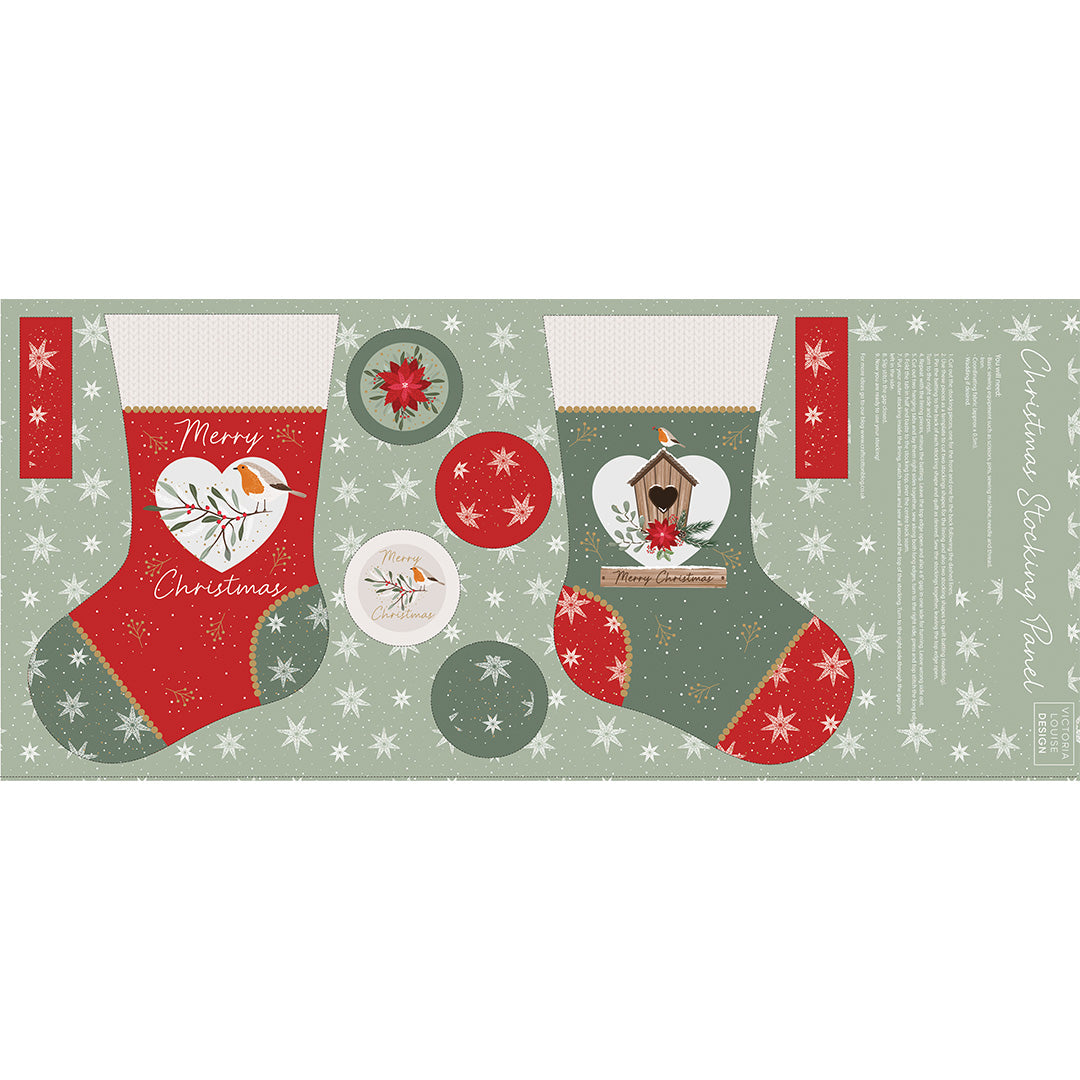 Welcome Home Stocking Panel. Make your own Christmas stocking.