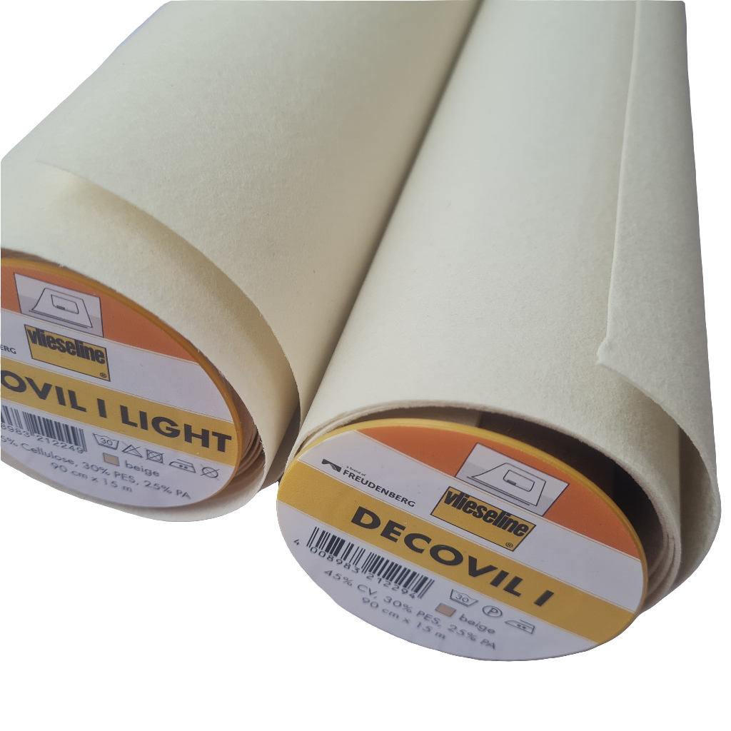 Decovil 1 and Decovil light: Fusible Interfacing/Interlining heavy Vilene. Beige per metre