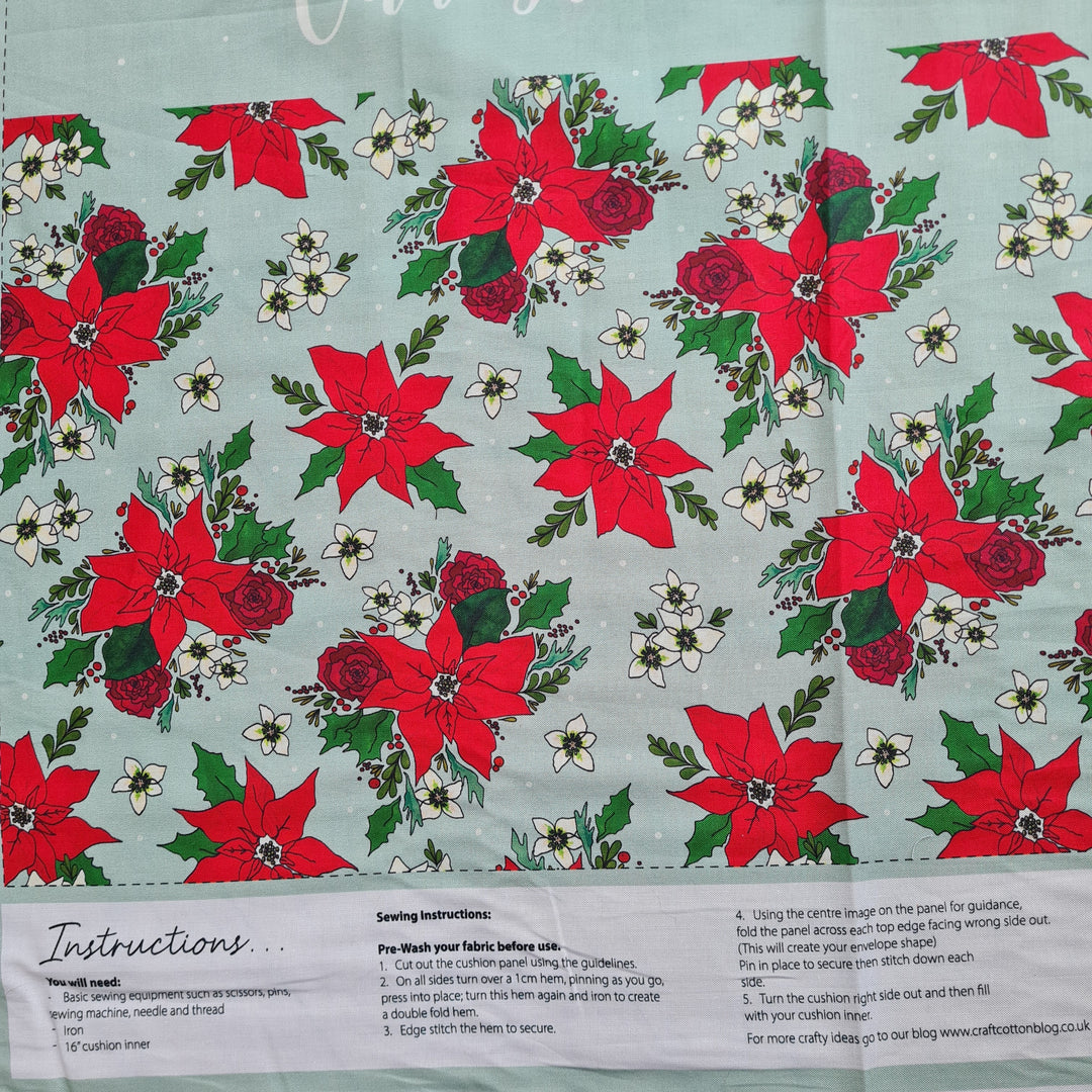 Berries & Blooms by The Crafty Lass – Christmas – Cotton Cushion Panels