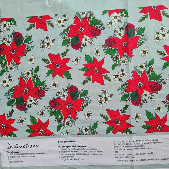Berries & Blooms by The Crafty Lass – Christmas – Cotton Cushion Panels