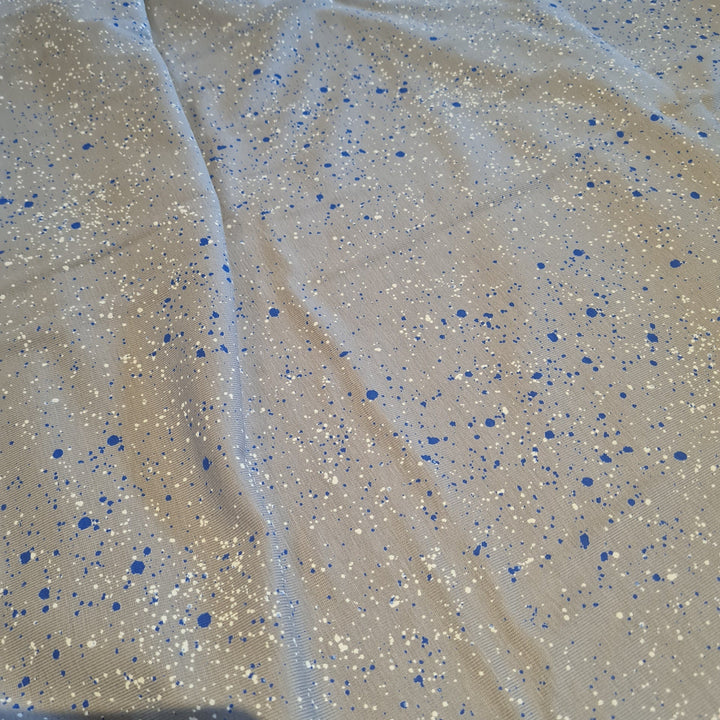 Grey Paint splash Oeko-tex cotton jersey knit dress T-shirt fabric.