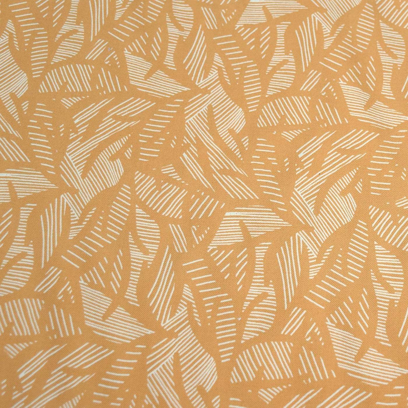 Summer Shade Honey Yellow Ombre Fern Foliage Viscose Twill Fabric By Cousette.