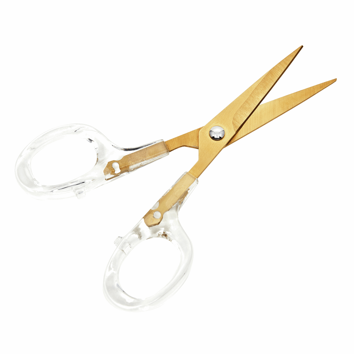 Hemline Gold Embroidery scissors: dot. fine points, needlework. 5 inches/12.5 cm