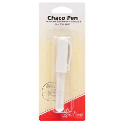 Sew Easy Quilter's Fine Chalk Pen: White and blue. Refillable