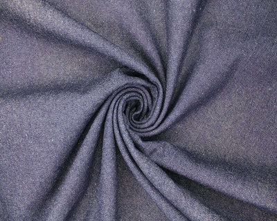 9 oz Stretch Denim: blue cotton 2% spandex. Dressmaking fabric. 86cm roll end
