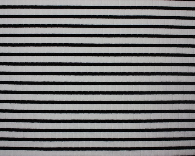 Wide Stripe black/red and white ribbed jersey knit dress T-shirt fabric.