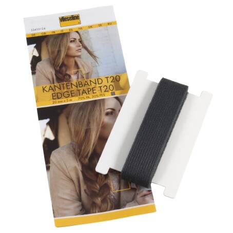 Vlieseline Fusible Edge Tape T20: for stabilising edges e.g. facings. 5m X 20mm