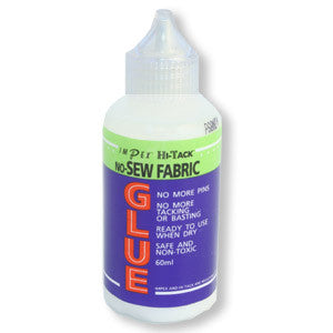 Hi-Tack No Sew Fabric Glue. 60 ml. No more tacking or basting. HT1510