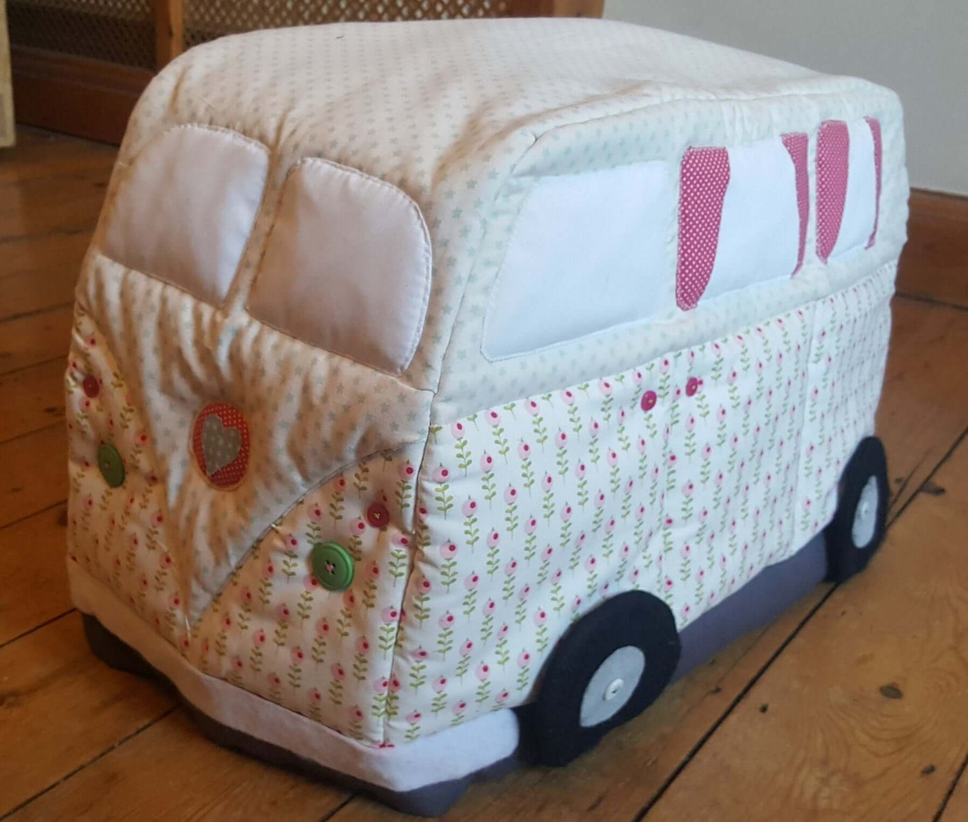 Campervan Fabric Sewing Machine Cover Pattern PDF download. Vintage s